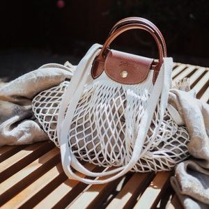 NWT Longchamp Le Pliage Filet Top Handle Bag